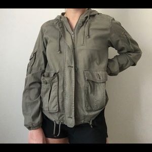 Green jean jacket